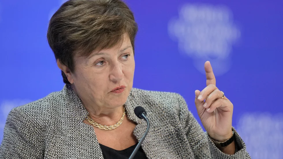 IMF-chefen Kristalina Georgieva varnar för att sänka styrräntorna för tidigt. Arkivbild.