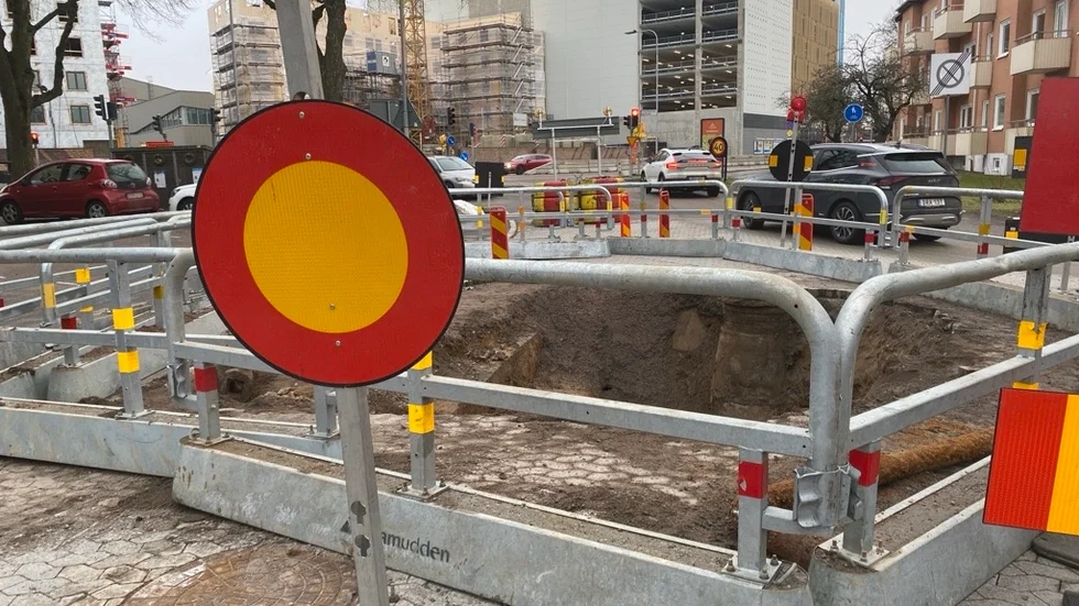 Raserad ledning i Hejdegården. 