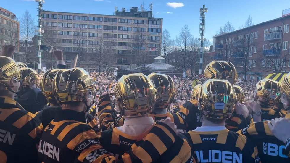 Guldvinnarna tog emot folkets jubel. 