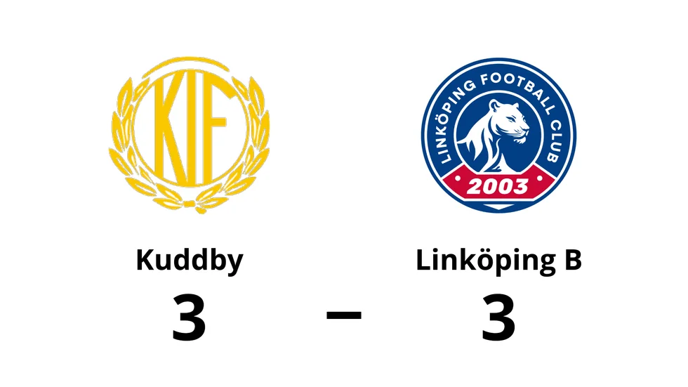 Kuddby IF spelade lika mot Linköpings FC B