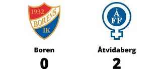Åtvidaberg vann borta mot Boren