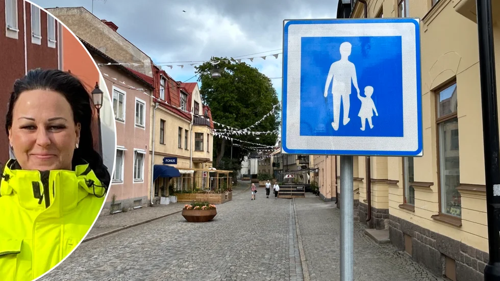 Trafikhandläggare Maria Sigurd reder ut vad som gäller för Hospitalsgatan som numera är såväl gågata som sommargata och där bara behörig trafik tillåts. 