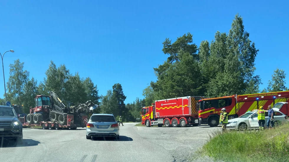 Olyckan inträffade strax innan 13 på torsdagen.