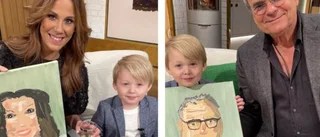 Konstnären Viggo, 4, från Västerbotten gjorde succé i Nyhetsmorgon