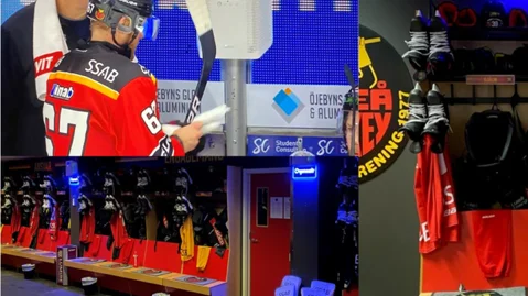 För att hålla luften runt spelarna så ren, hälsosam och virusfri som möjligt har Luleå hockey låtit installera en ny typ av luftrenare på strategiska platser.