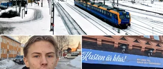 Robin, 17, tågpendlar mellan Kalix och Boden • "Problemen förstör min vardag" • "Kylan är bara en bortförklaring"
