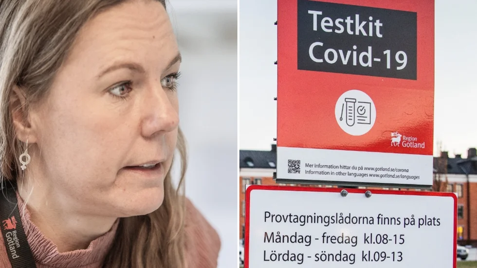 Vid rådhuset på Visborg finns testkit att hämta för prioriterade grupper.