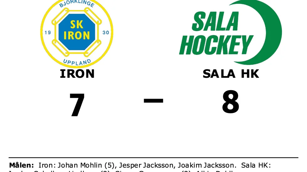 SK Iron Hockey förlorade mot Sala HK