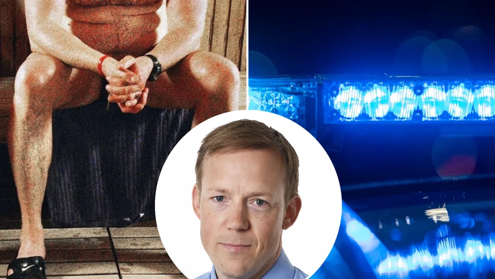 Den argsinta bastaren misstänks nu för misshandel, olaga hot, skadegörelse, ringa narkotikabrott och olaga intrång. Infälld: Polisens presstalesperson Björn Öberg. 