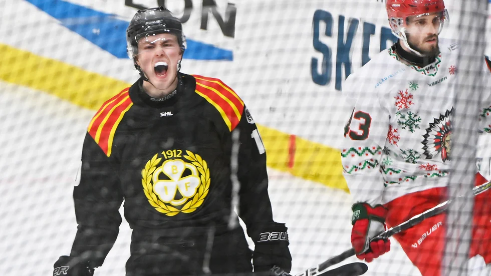 Brynäs Noel Gunler gjorde ett mål och två assist i 6–2-segern hemma mot Timrå. Arkivbild.