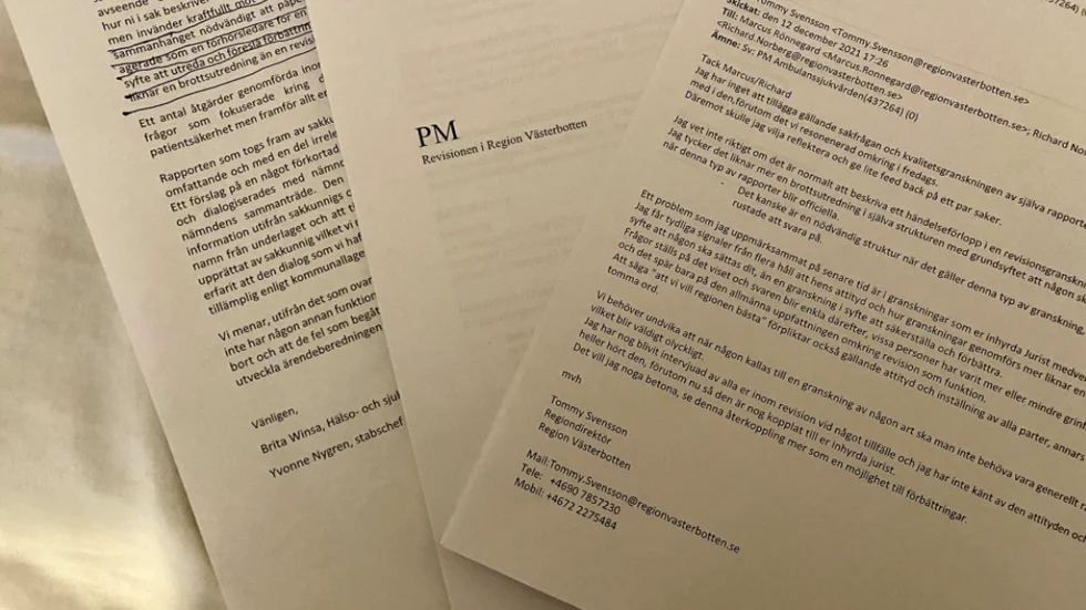 Regionens högsta direktörer menar att den senaste tidens granskningar mer har haft karaktären av brottsutredningar.