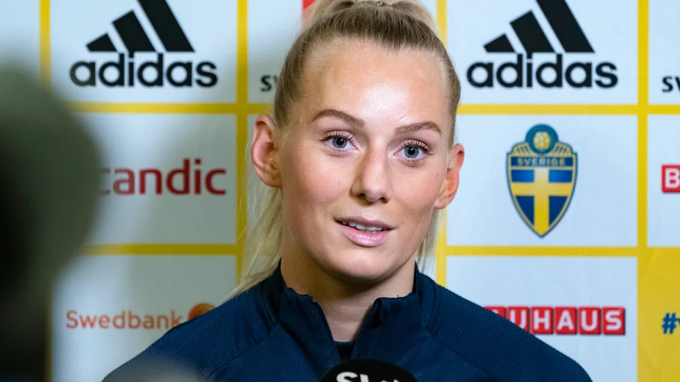 Stina Blackstenius är klar för Arsenal. Arkivbild.