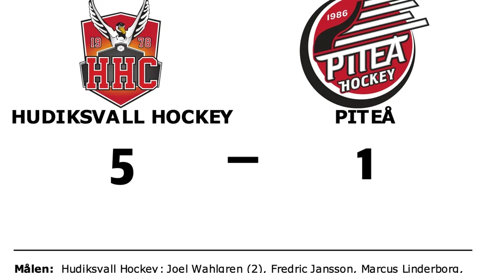 Hudiksvalls HC vann mot Piteå HC