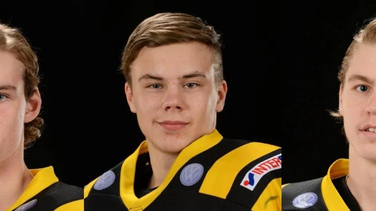 Markus Pettersson, Jesper Eriksson och Sebastian Aho. Foto: Sportfoto Väst