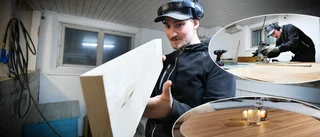 Stallet i Tåme blev Alexanders verkstad – nu designar han egna möbler: ”Jag utmanar mig själv”
