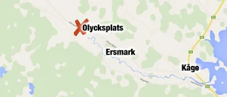 Buss i olycka vid Kåge