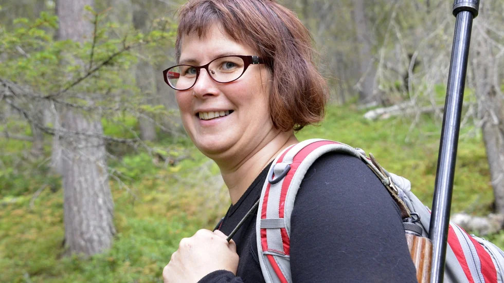 Elisabeth Lestander, ordförande för Jägarförbundet Arjeplog Jaktvårdskrets konstaterar att många jägare vill lära sig att locka älg. ARVKIVBILD: BERTIL SUNDKVIST