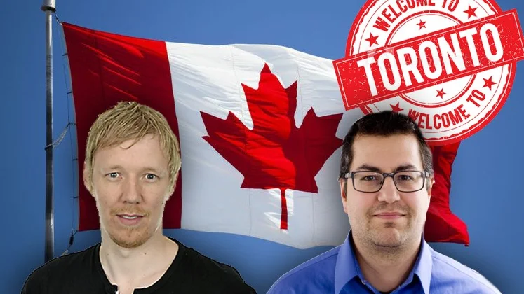 Arvid Marklund och Adam Savonen åkte till Toronto i morse.