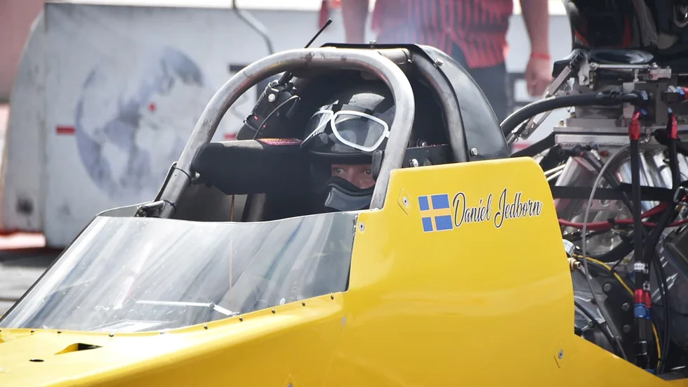 Kvaletta. Daniel Jedborn var snabb i den snabba klassen, Top Methanol. I den nya bilen blev det en hel del saker som blev lyckade och bådar gott inför framtiden.