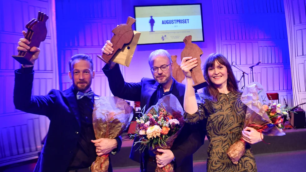 Nils Håkanson, Johan Rundberg och Elin Cullhed är årets pristagare på Augustgalan.