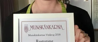 Munskänkarna belönade restaurang med diplom