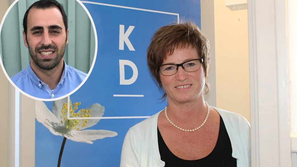 Toppnamn. Kommunalrådet Eva-Britt Sjöberg (KD) och trean på förslaget till kommunfullmäktigelista, Tomas Tekmen.