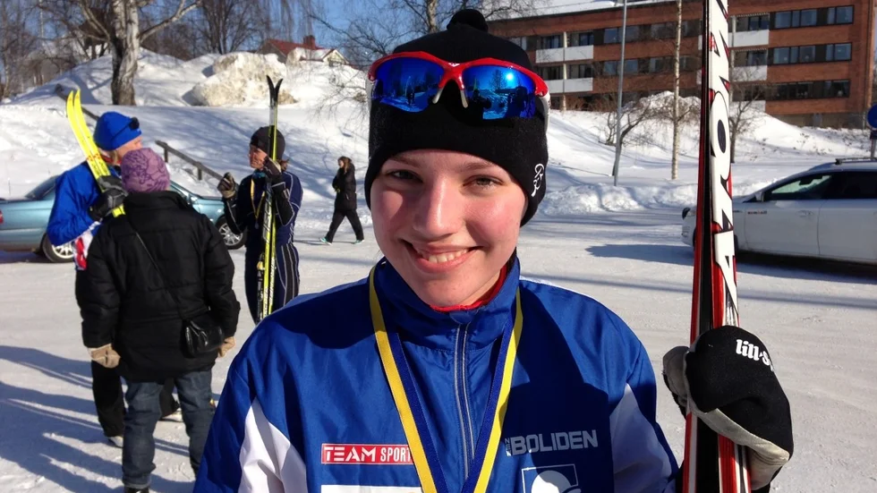 Foto: ROGER LINDSTRÖM. Jessica Karlsson efter målgången.