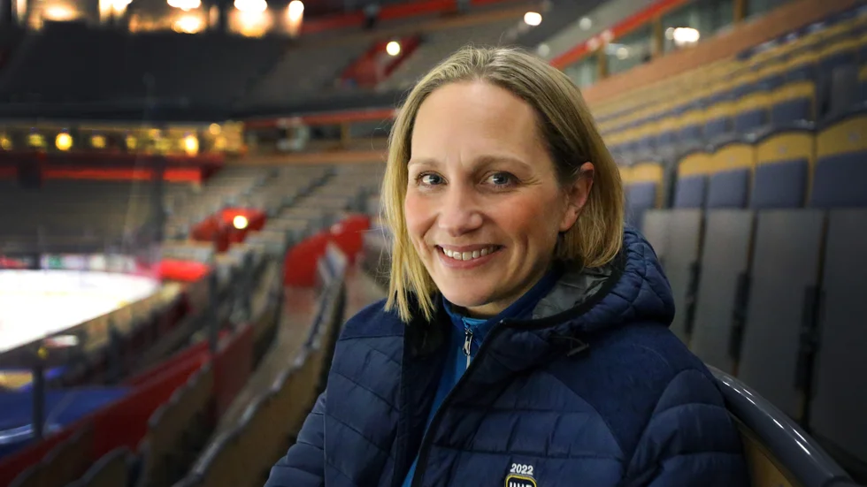 Östergötlands ishockeyförbunds ordförande, Karin Ahl. 