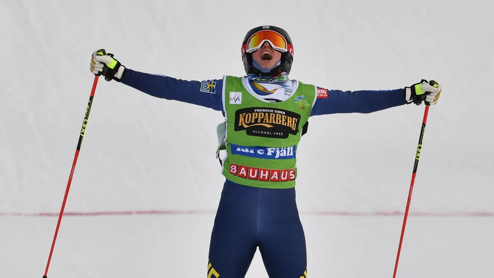 Sandra Näslund har vunnit fem av sex världscuptävlingar i vinter. Arkivbild.