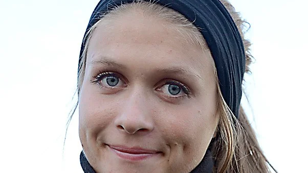 Bäst i Burträsk. Mirjam Lindgren jobbade hårt för sitt lag.
