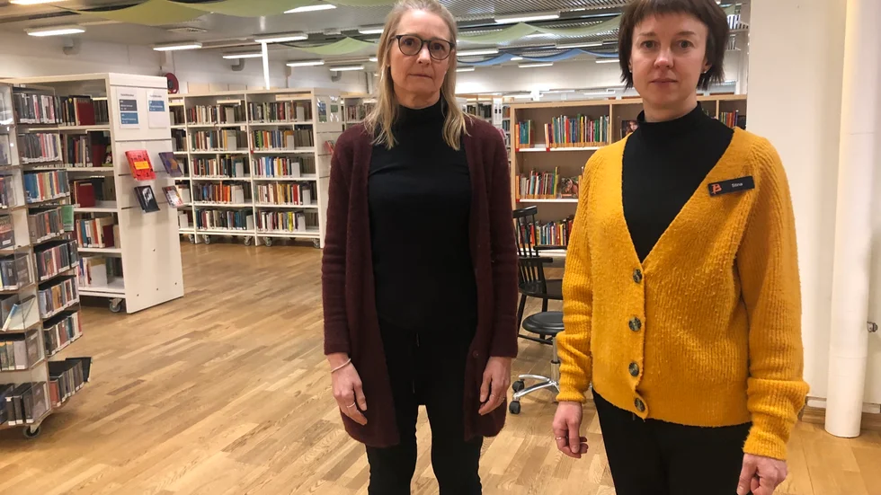 Helen Esberg och Stina Ingvarsson på Piteå stadsbibliotek förstår inte hur man ens kan föreslå musiksalar under biblioteket. "Men om de vill avsätta pengar för de omfattande ljudisolerande åtgärder som i så fall krävs så är det väl upp till beslutsfattarna", säger Helen Esberg.