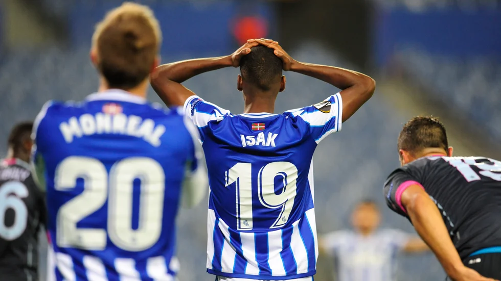 Alexander Isak och Real Sociedad åkte ut med dunder och brak i den spanska cupens kvartsfinal. Arkivbild.