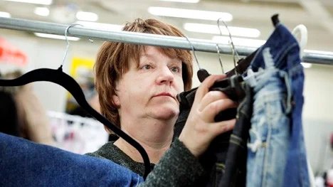 Lena Frisk sålde jeans.