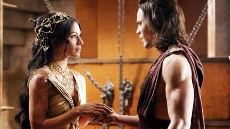 Dejah Thoris (Lynn Collins) och John Carter (Taylor Kitsch).
