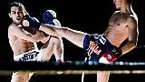 Genc Uka tar emot en spark av Pablo Frisk i -71 kg.