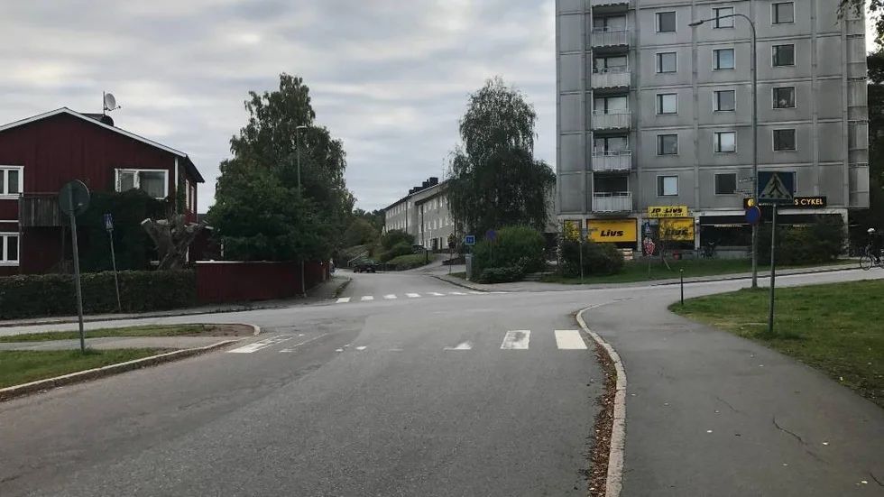 Här skedde skjutningen. Lugnt på platsen på torsdagsmorgonen.