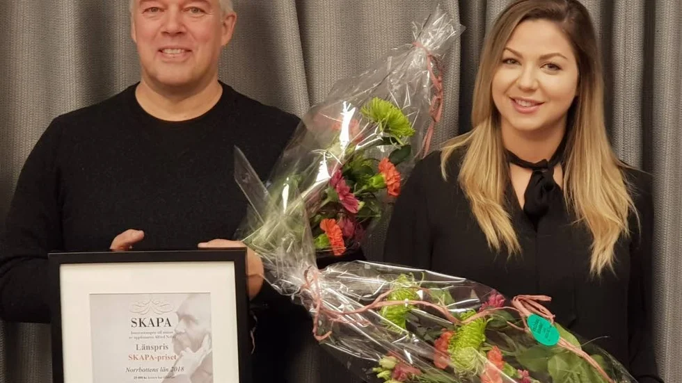 Torbjörn Lindwall och Lisa Lindvall SKAPA-prisets vinnare i Norrbotten 2018.