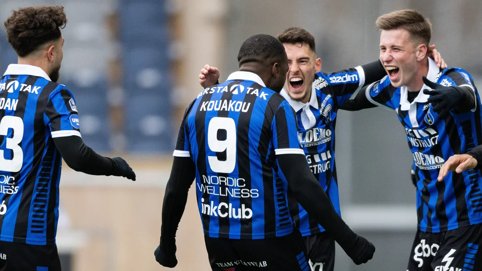 Siriusjubel efter Christian Kouakous segermål. 