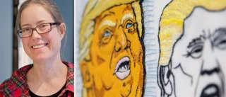 Drakar, dagfjärilar och Donald Trump • Broderiutställning tolkar temat djur och odjur