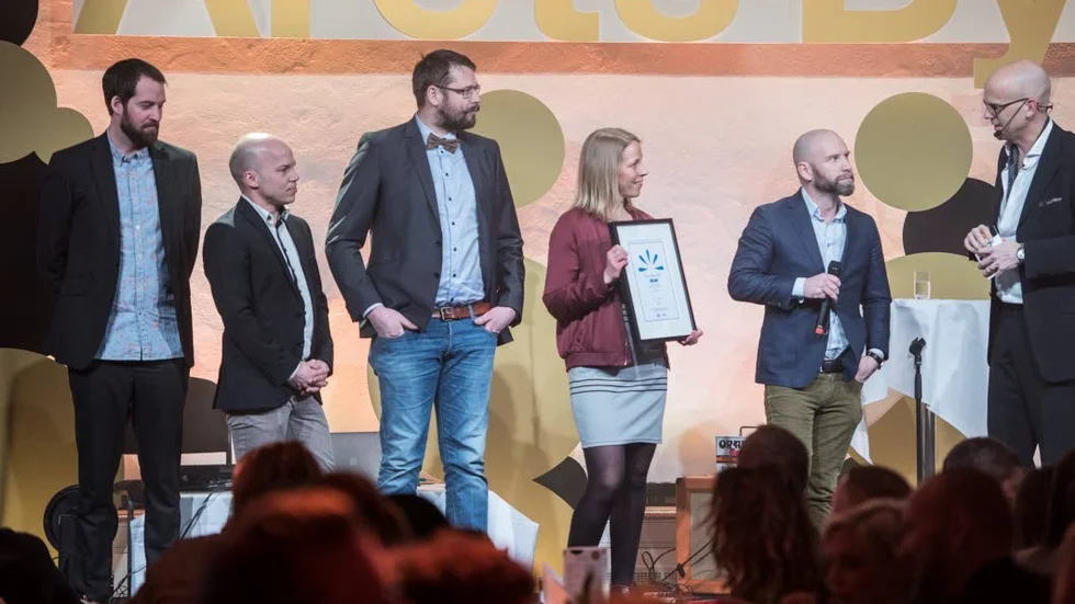 Från vänster Anton Stenvall, Andreas Bergman, Johan Öhgren, Eva Pettersson och Fredrik Högberg.