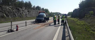 Olycka stoppade trafik på E22