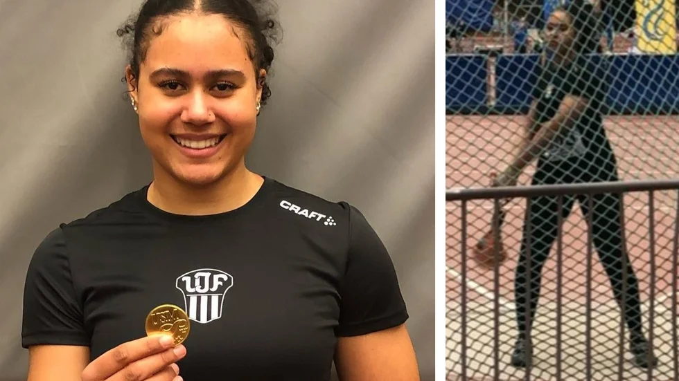 På USM i Göteborg kastade Patricia Kamga 20.87 i vikt, vilket är ett nytt inofficiellt svenskt rekord för 17-åringar. 