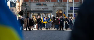 Måndagsmanifestation för Ukraina byter tid i dag