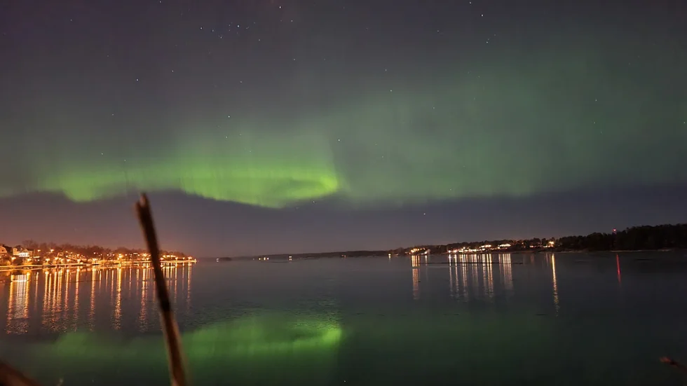 Norrsken över Västervik.