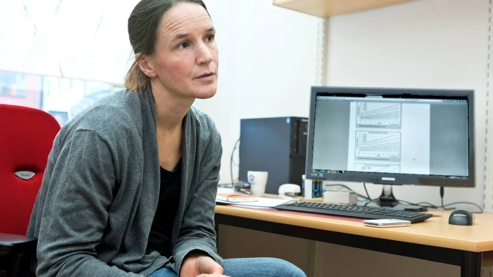 Charlotte Platzer Björkman forskar på solceller.