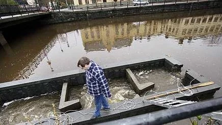 Leif Barendt räknar med att fiskräknaren ska kunna börja leverera bilder av Upplands landskapsfisk, aspen, på onsdagen.