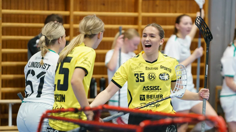 Bergs Hanna Trygg jublar. Men mot Telge blev det förlust. Arkivbild. 