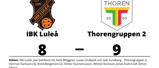 IBK Luleå föll mot Thorengruppen 2 med 8-9