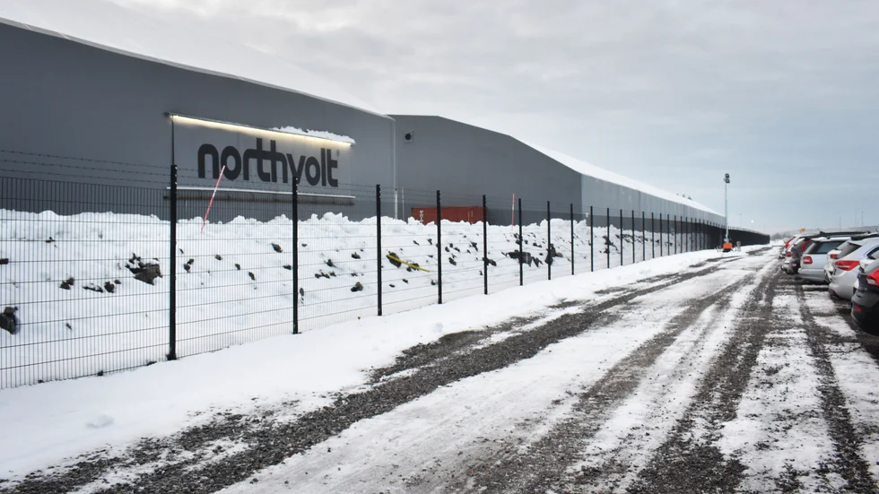 The explosion happened in one of Northvolt's production buildings.