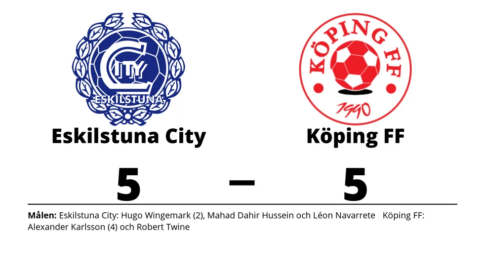 Eskilstuna City FK spelade lika mot Köping FF
